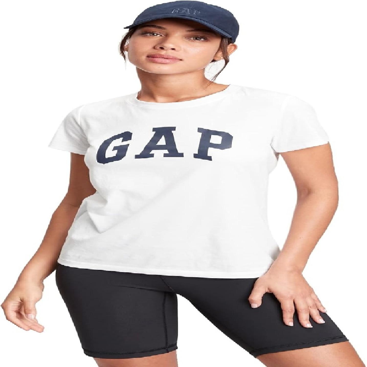Женская классическая футболка с логотипом GAP S белый