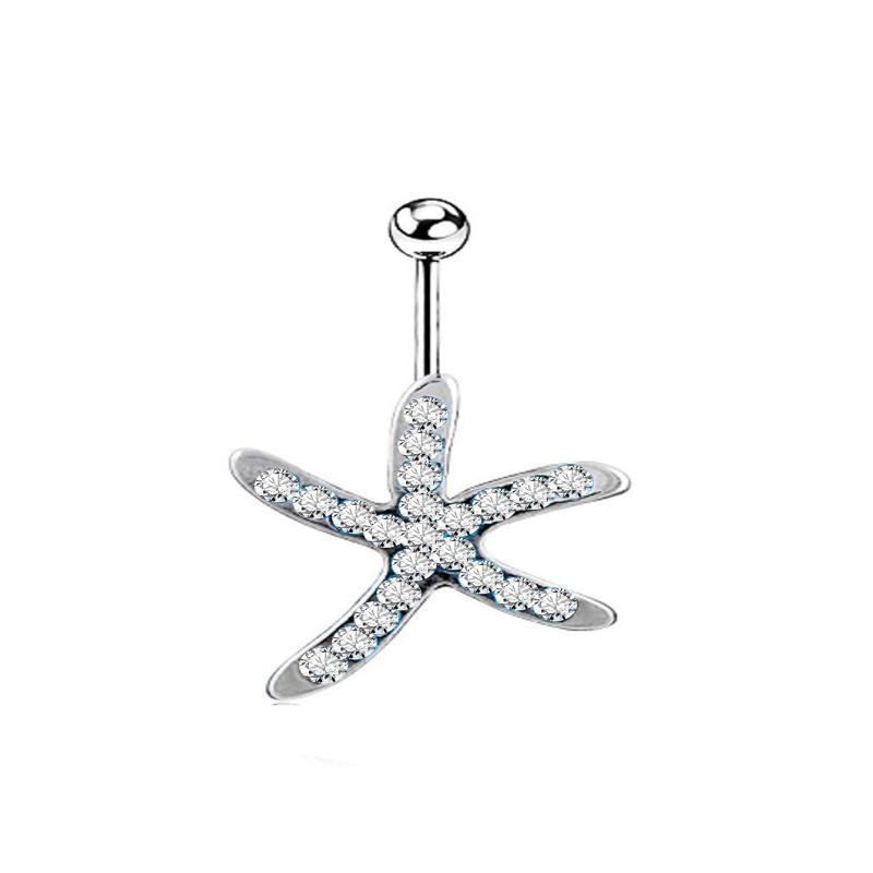 

Хірургічна сталь Підвісний пірсинг пупка Місяць Серце Пірсинг пупка для жінок Циркон Пірсинг тіла Ювелірні вироби для пірсингу пупка A11