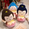 Mini Buddha Keychain Plush Doll Short Plush Cultural Creative Spiritual Decor