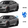 For Honda Civic Type R Hatchback  2016- Rear Side Vent Window Louver Cover