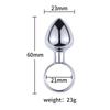 Metallic Pull Ring Butt Plug Beginner's Entry Anal Expansion G-Spot Anus Toys for Men and Women