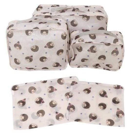 Monchhichi Travel Pouch Mesh 5-Piece Set Star Kamio Japan