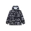 Fila Logo Full Print Hooded Loose Jacket Men Jacket Black F11M934708F-PT