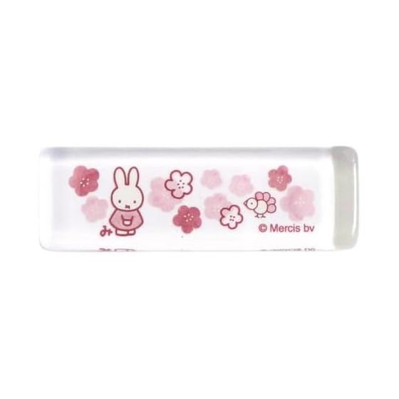 Dick Bruna Miffy Glass Chopstick Rest, Approx. 6x2cm, Tableware Goods, Honoka (Flower), Made in Japan