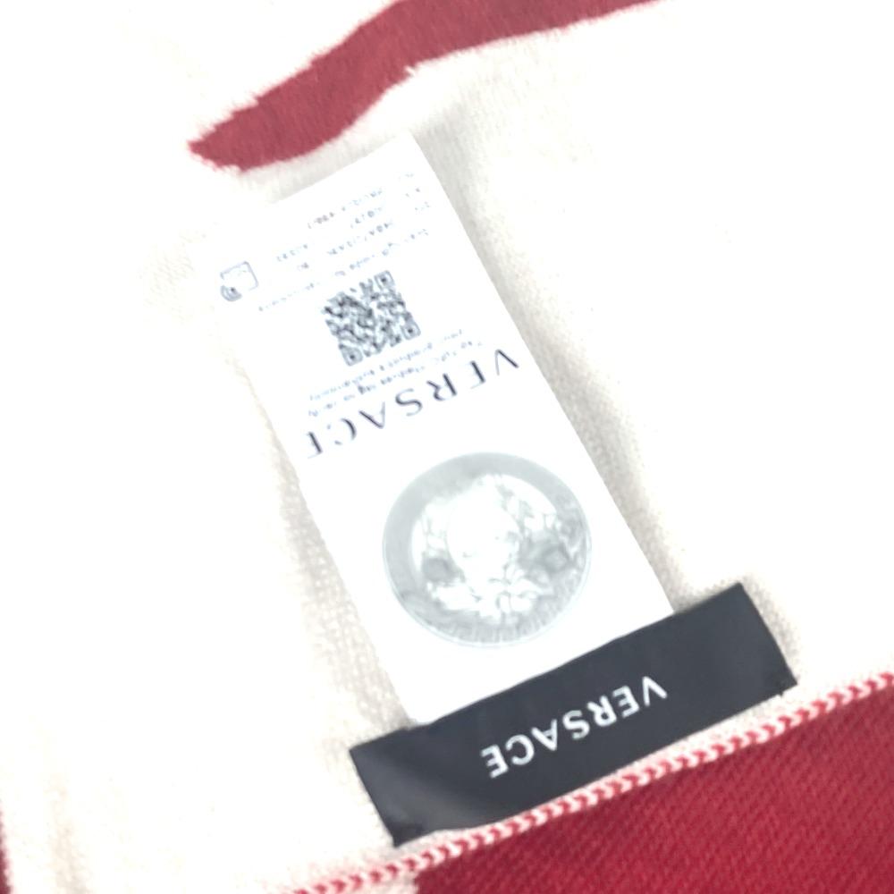 VERSACE Logo Bicolor  Scarf wool Red/White