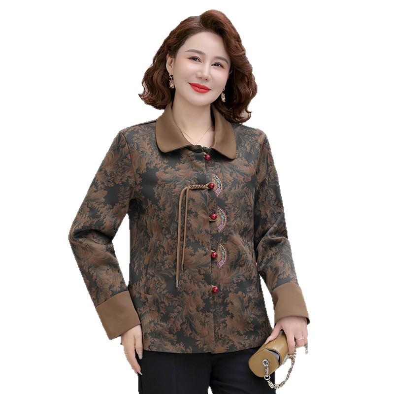 Spring & Autumn Chinese-Style Jacket for Grandma - Plus Size & Stylish Elderly Women's Clothing