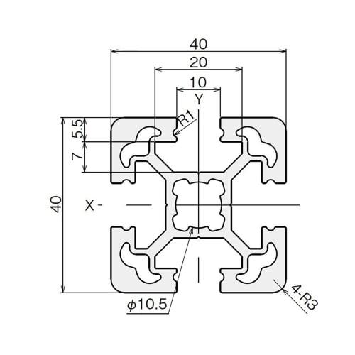SUS SF2-40/40 SF9-422 300mm, Pack of 4 (Aluminum Frame)