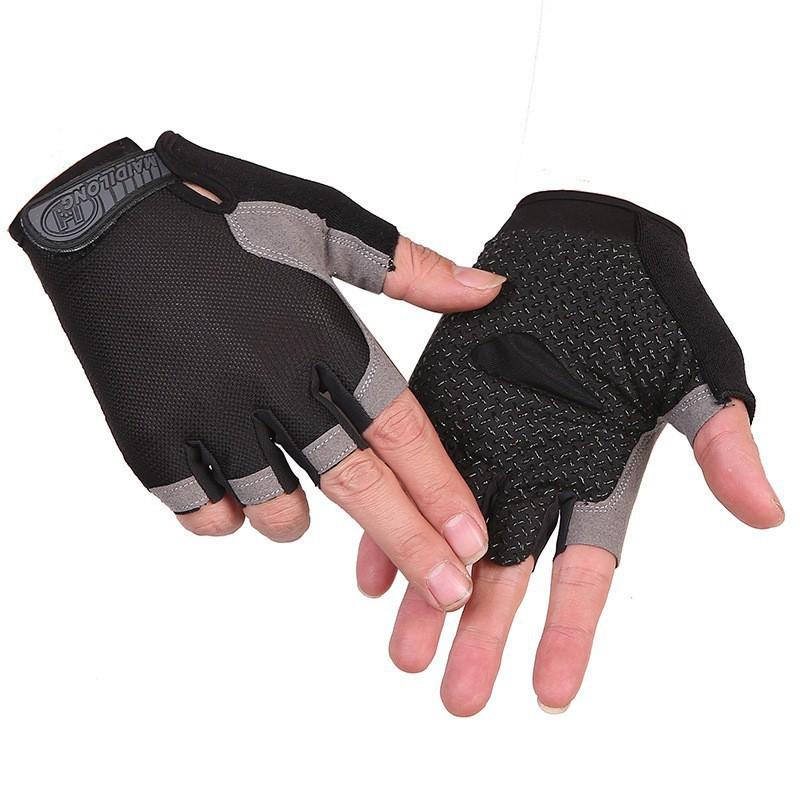 Cycling Gloves Half Finger Men and Women Summer Non-slip Wear-resistant Sunscreen Road Bike Motorcycle Palm Pad Thickened Silicone Shock Absorption