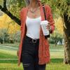 Women's Knit Cardigan Sweater Long Sleeve Button Front Open Front Casual Loose Fit Coat