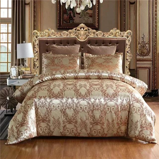 

Комплект постельного белья High End Jacquard King Size Luxury European Wedding Постельное белье Queen American Satin Double Duvet Cover Set 220x240 US Single size 2 pcs