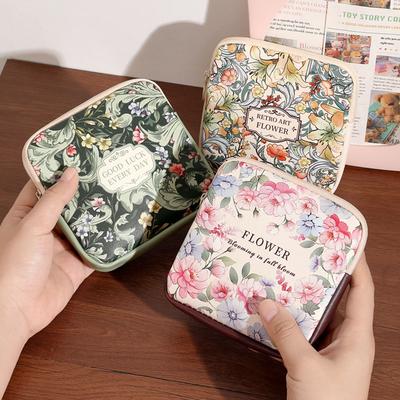Große Kapazität Damenbinden-Tasche Tragbarer Mini-Datenkabel-Organizer Mehrzweck Damen Mädchen Kosmetik-Make-up-Tasche Geldbörse