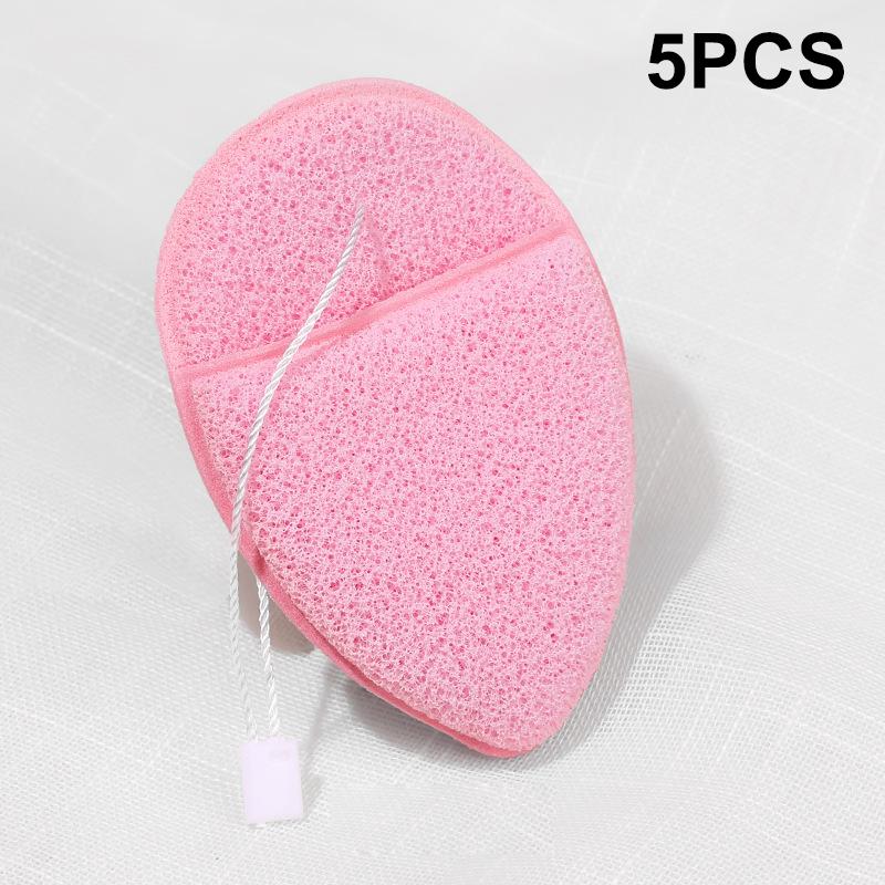 

1/5 шт. Спонжи для лица, очищающая губка для умывания лица, многоразовые салфетки для снятия макияжа, отшелушивающие подушечки для ежедневного очищения, инструмент для ухода за кожей темно-розовый