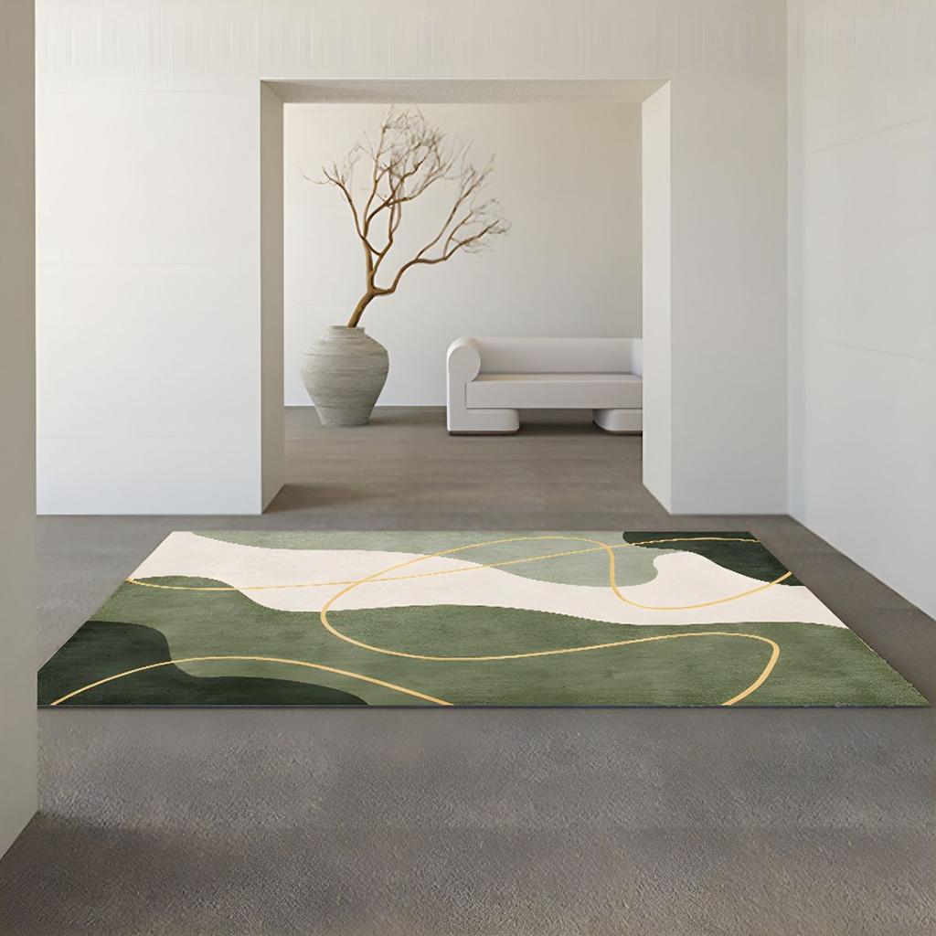 Living Room Carpet Wabi-Sabi Style Home Luxury Japanese Modern Minimalist Abstract Area Rug for Study, Coffee Table, Bedroom Bed