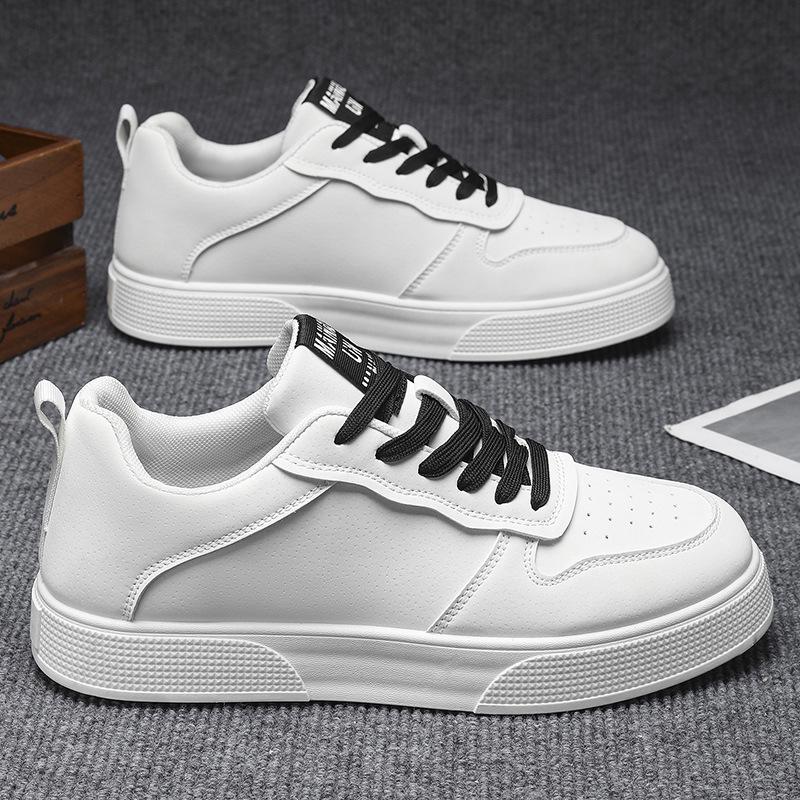 

Чоловічі шкіряні кросівки великого розміру 2025: Стильне повсякденне спортивне взуття з м якою підошвою на чотири сезони 39