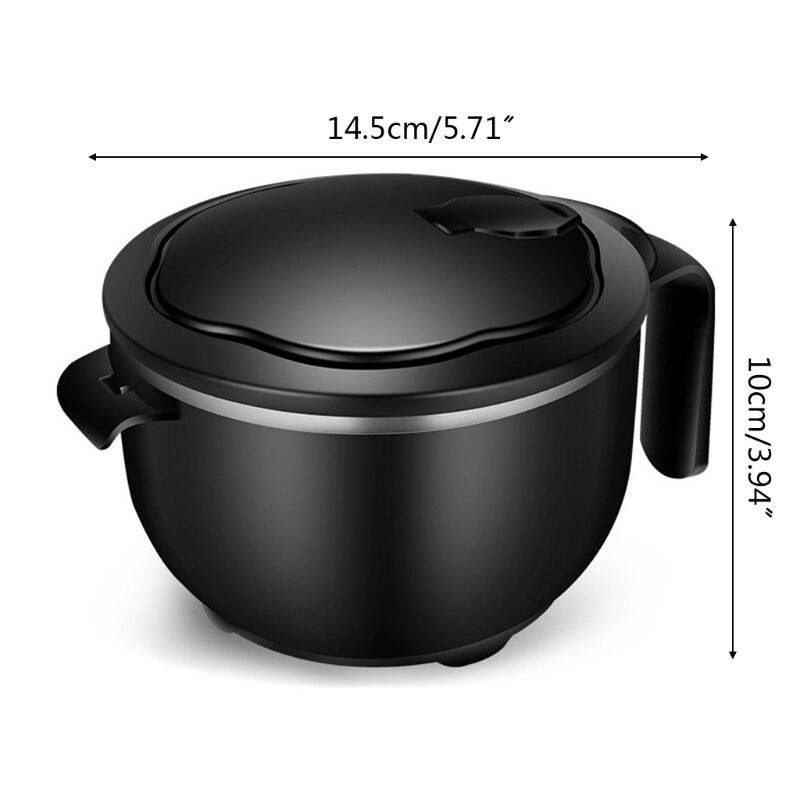 Round instant noodle bowl with lid and large capacity stainless steel handles Cooking Kitchen noodle bowl with lid Rice | Bowls