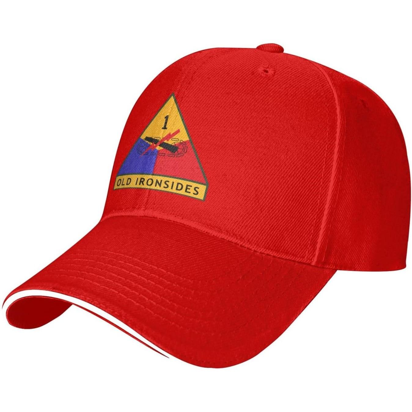 st Armored Division Old Ironsides Military Crest Baseball Cap Adjustable Sun Hat Casual Adjustable