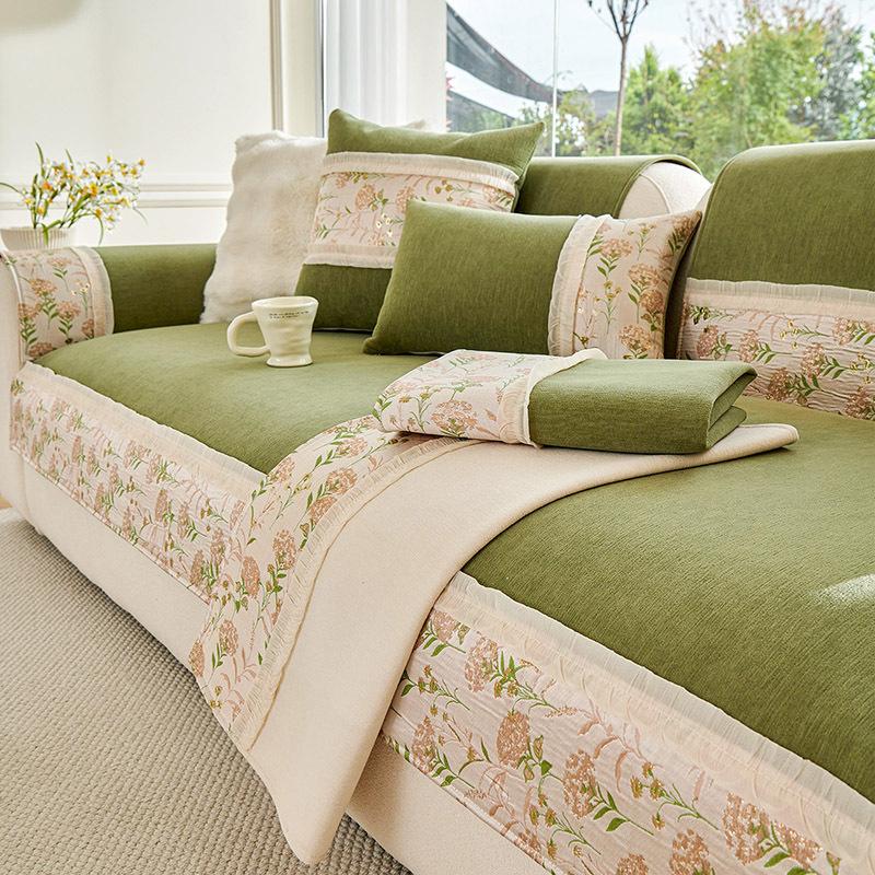 

Современная и простая подушка для дивана из шенилла, сезонная универсальная противоскользящая пылезащитная подушка для дивана для украшения гостиной, подушка для дивана 70x70cm 1pcs