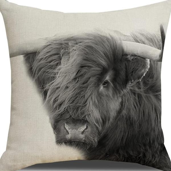 New Creative Cartoon Farmhouse Cow Animal Pillow Case Home Decoration Living Room Car Cushion