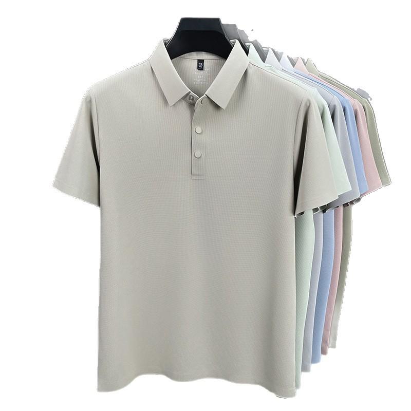 Polo Men's Short Sleeve Summer Breathable Lapel Collar T-Shirt Business Casual Versatile Top