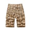 Herren Sommer Arbeitskleidung Plaid Shorts Lose Casual Fünf-Punkt-Hose Multi-Pocket Zipper Herren Jogging Shorts
