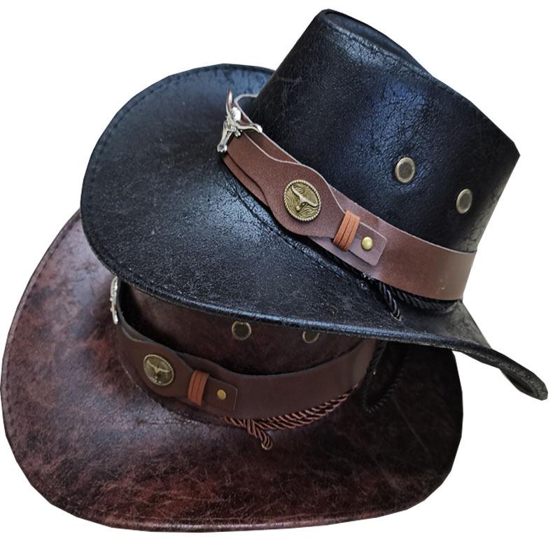 Retro Västerländsk Unisex Jeans Ridning Jazzhatt
