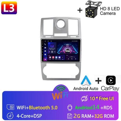 Car Radio Android 13 Carplay For CHRYSLER 300C 2004 - 2011 GPS Navigation Android Auto Stereo BT Wifi Video Bluetooth