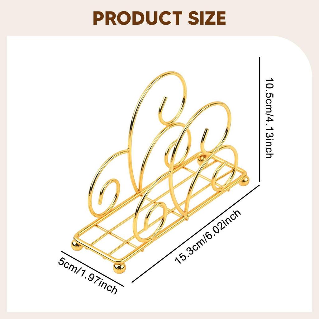Stojící držák na ubrousky Stojan na ručníky Kovový Domácí dekor Pevný držák na papírové utěrky Dávkovač ubrousků pro jídelnu Restauraci