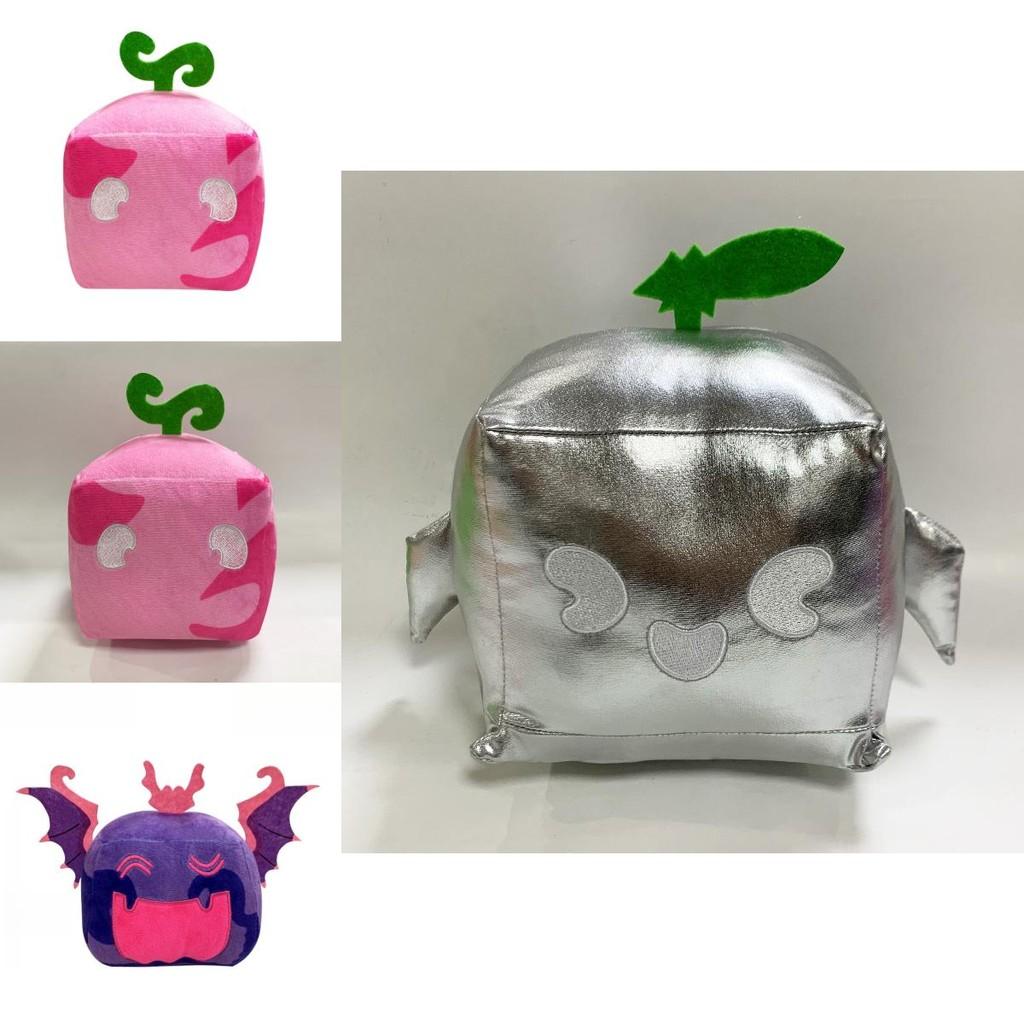 Blox Fruits Plush Toy In Purple Leopard Box Soft And Fuzzy Animal Figurine
