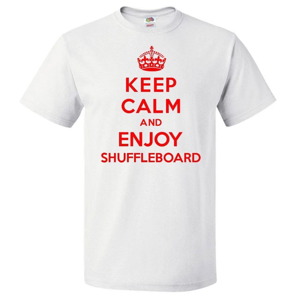 Keep Calm and Enjoy Shuffleboard T shirt Funny Tee M