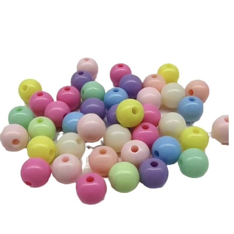 A52E Multipurpose Smooth Acrylic Beads For Artistic Decorations Jewelry Accessories For Handmade Bracelets And Keychains