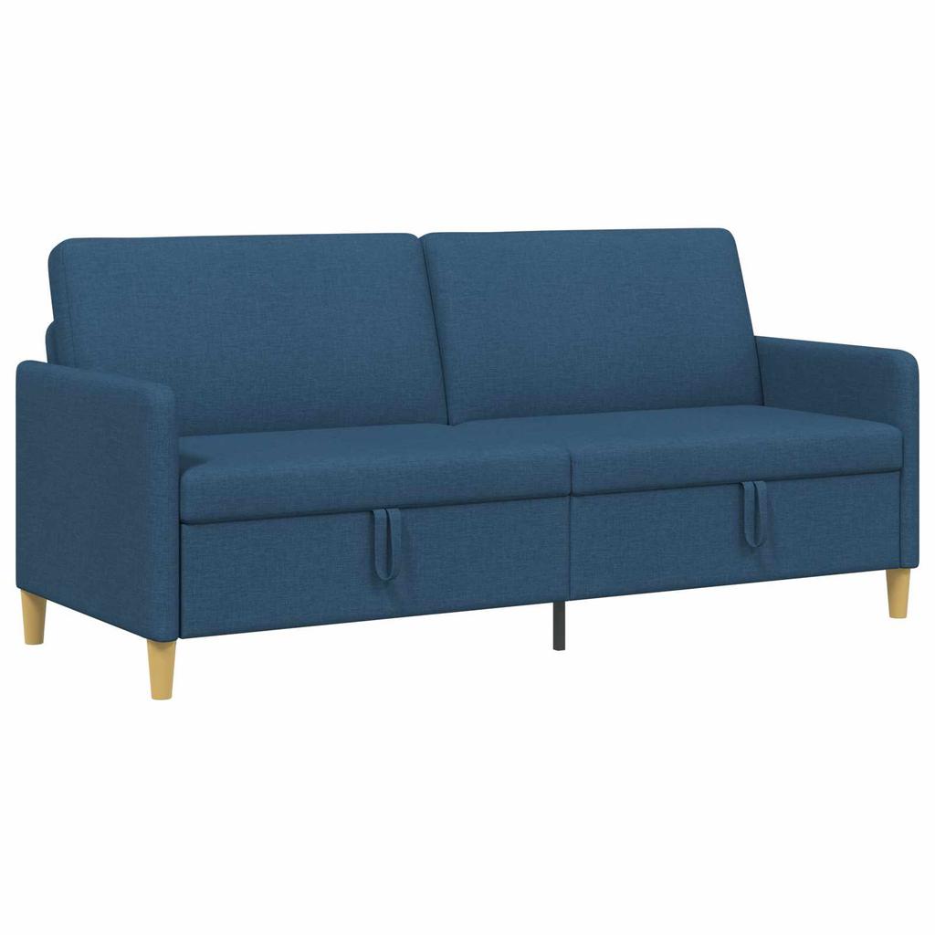 Storage Sofa In Blue 192 X 78 X 87 Cm Polyester