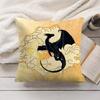 Fourth WWing Dragon Cushion Cover Silky Short Plush Invisible Zipper Dustproof Sofa Pillow Case for Home Decor