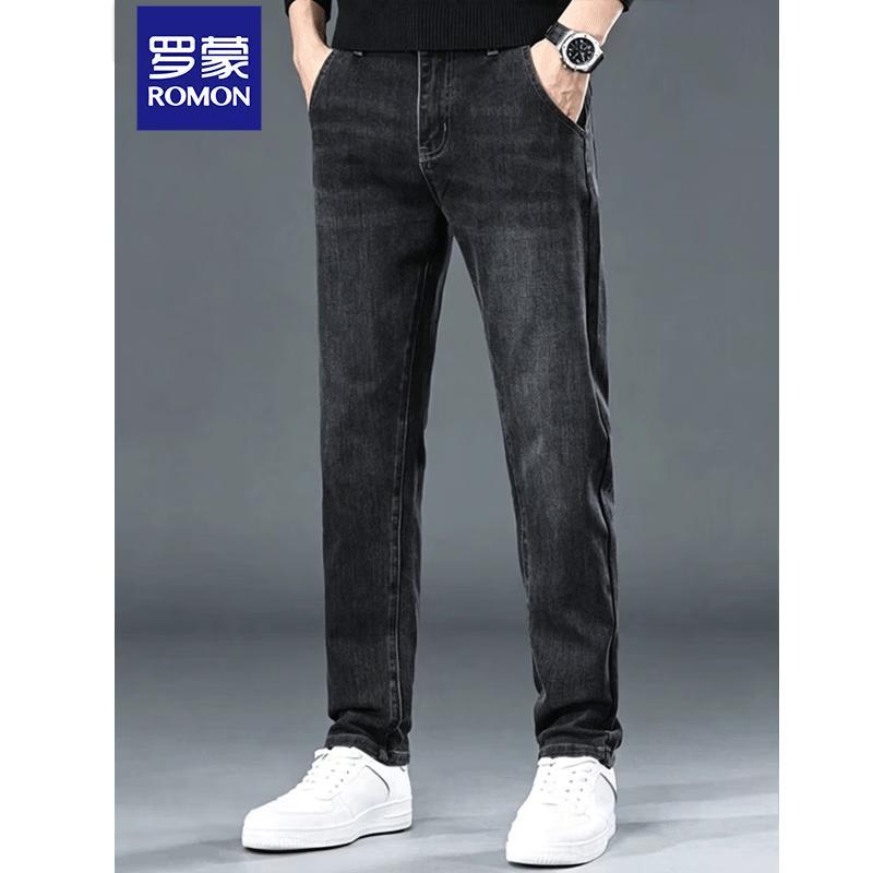 ROMON Men's Cotton-Blend Straight Fit Jeans