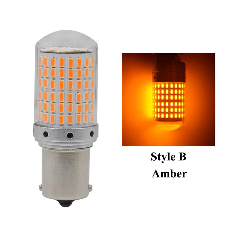 RXZ 1pc CanBus p21w py21w T20 LED W21W W21/5W 7440 T443 led S25 1156 BA15S BAU15S Bulbs 3014 144smd car Turn Signal Lights