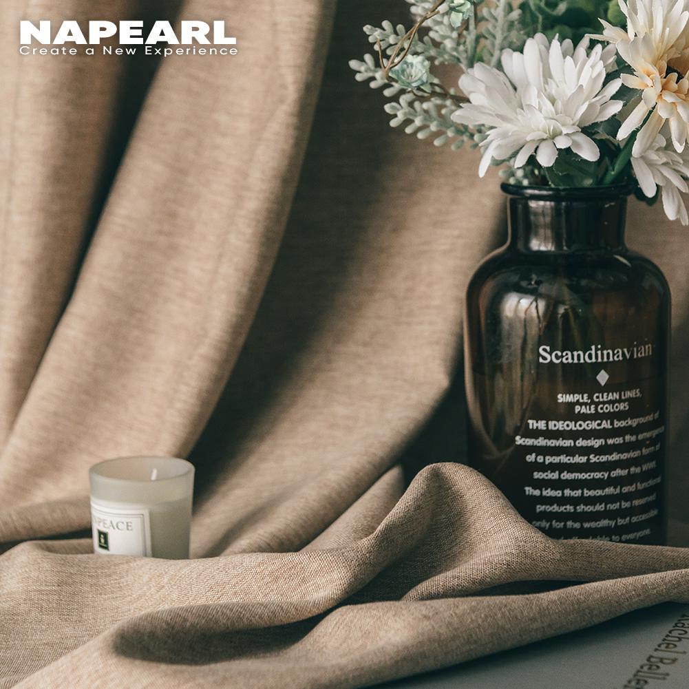 1 Stück NAPEARL Präzisions-Verdunkelungsvorhang 70% Verdunkelung Unifarbener Fensterbehang für Wohnzimmer Schlafzimmer Heimdekoration