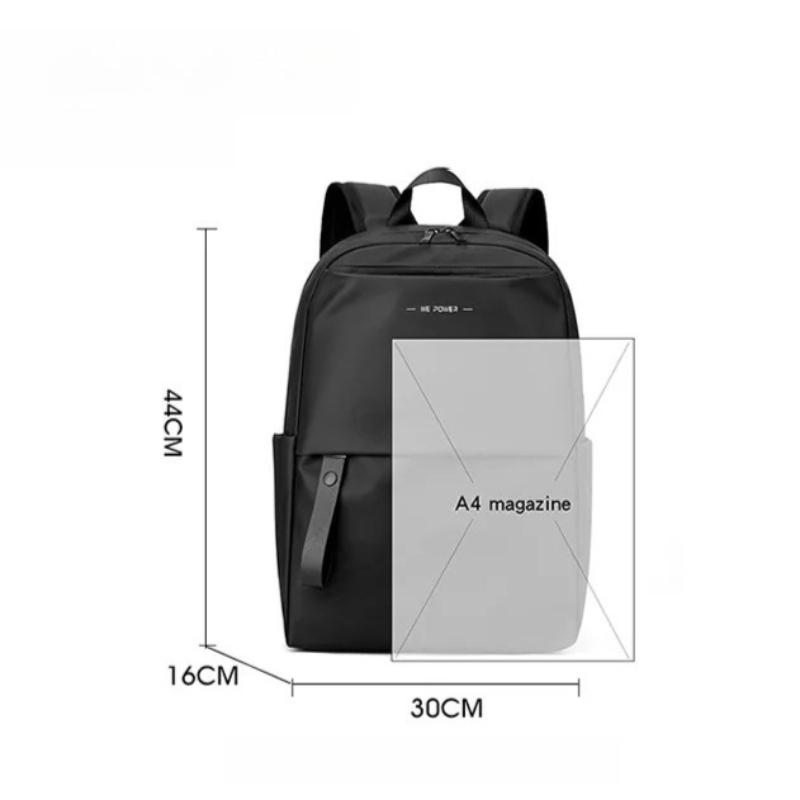 Men's Modern Nylon Backpack Water Resistant Material Laptop Compartment for Business Commute and College Campus