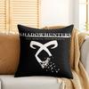 SShadowhunters Cool Logo Cushion Cover Silky Short Plush Invisible Zipper Dustproof Sofa Pillow Case For Home Decor