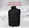 Men's Stand Collar Sleeveless Nylon Vest - Warm and Casual for Autumn/Winter