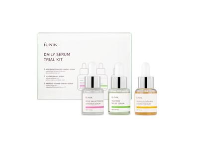 Daily Serum Trial Kit 3x15ml - Set of 3 MINI Facial Serums Propolis, Tea Tree, Rose Galactomyces