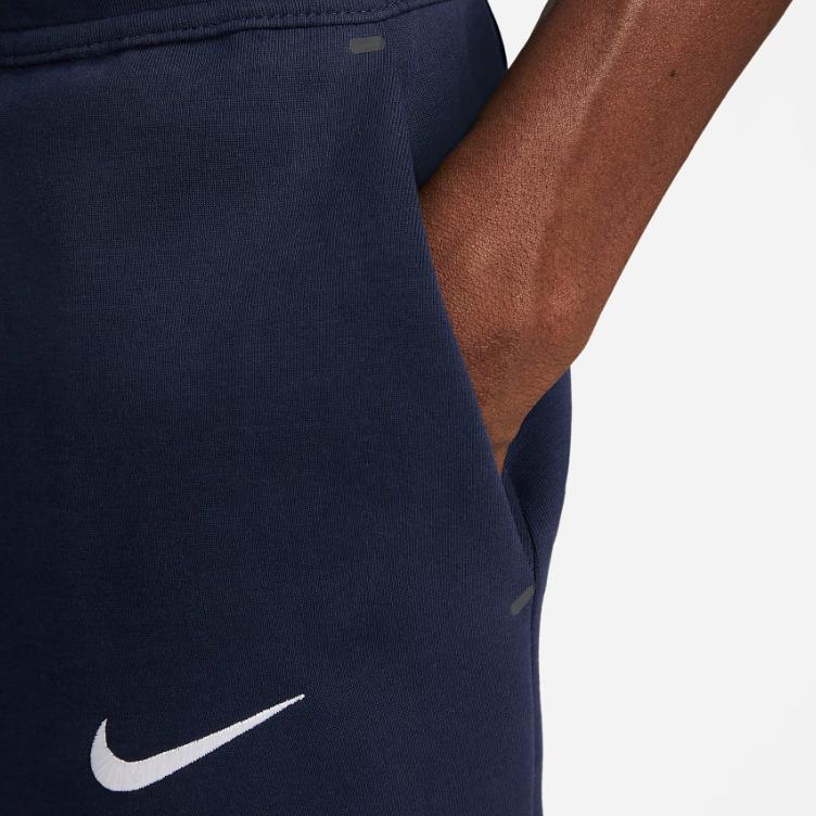 Nike Chelsea FC Tech Fleece Logo Embroidered Drawstring Cuffed Knit Joggers Men Joggers Navy-Blue DM2900-419