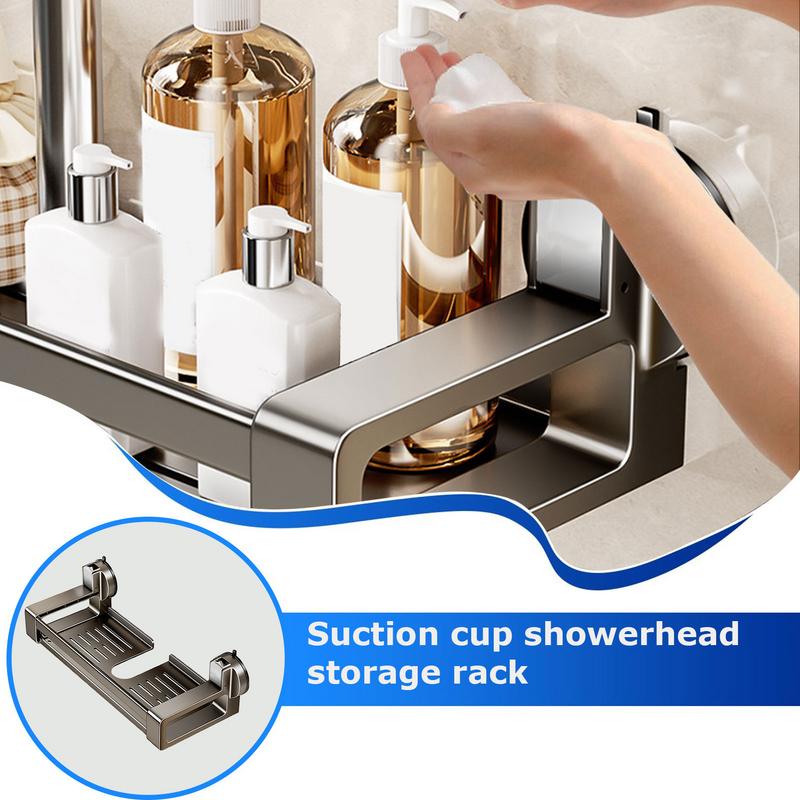 

Bathroom Shower Organizer Corner Suction Cup Hanger Shower Holder Organizer For Women Adult Family Friends Toiletries Gel CN