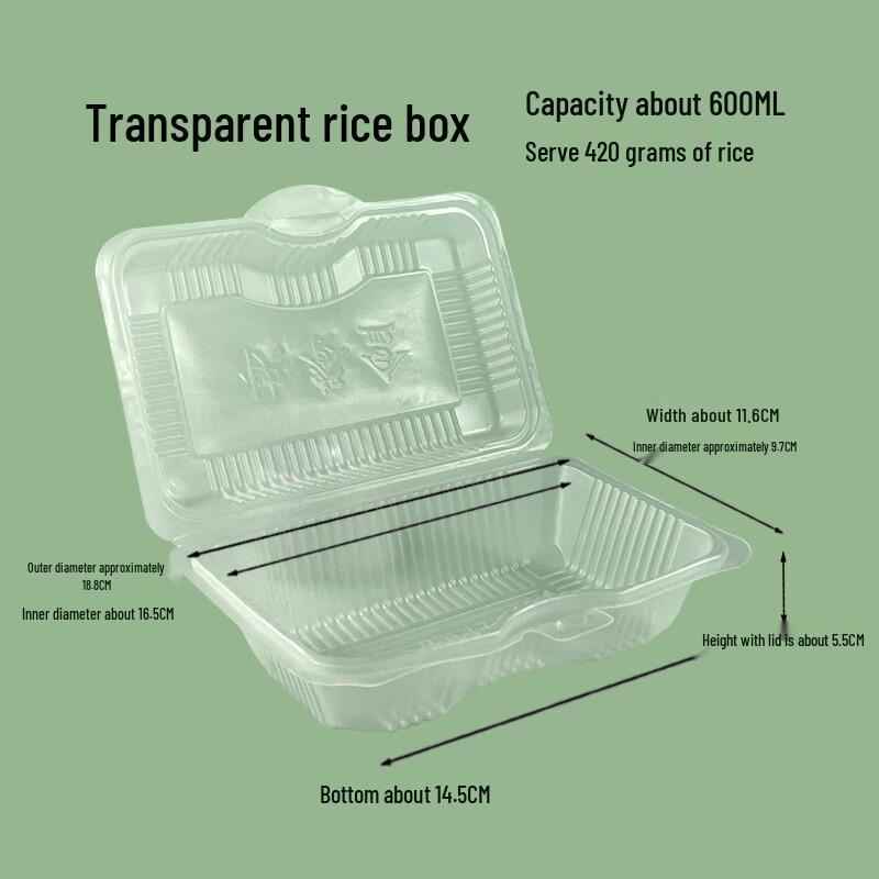 

Miaojiayi Disposable 600ml Rectangular Food Containers