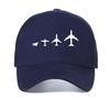 Men's History Of Airplane Evolution Print baseball cap Stylish Crew Versatile For Casual caps summer adjustable Snapback hats
