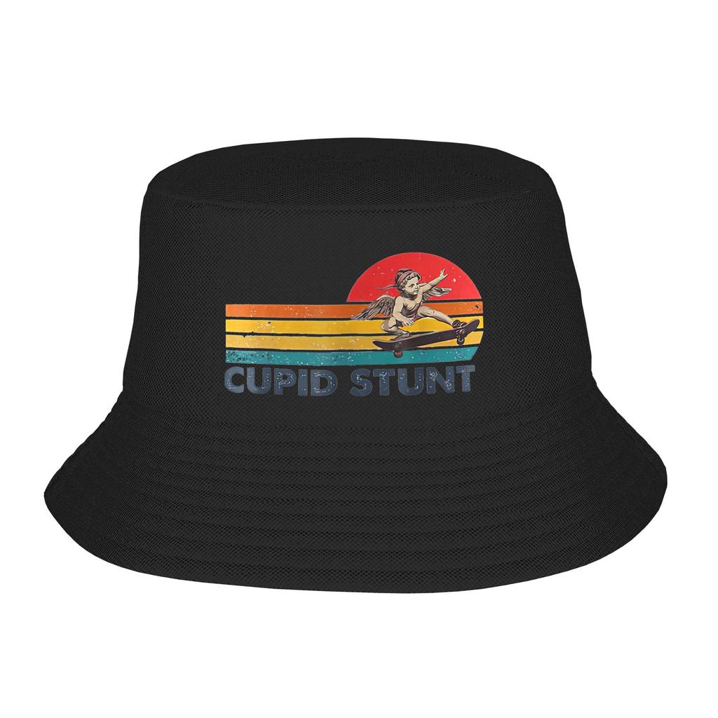 Cupid Stunt Funny Sarcastic  Bucket Hat For Men Women  Fisherman Hats Trendy Hunting Caps Personality Outdoor Pattern Sun Hats