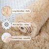 Modern Plush Long Carpet, Soft Bedroom Bedside Rug, Easy to Care for, Living Room Sofa Cushion, Home Decoration