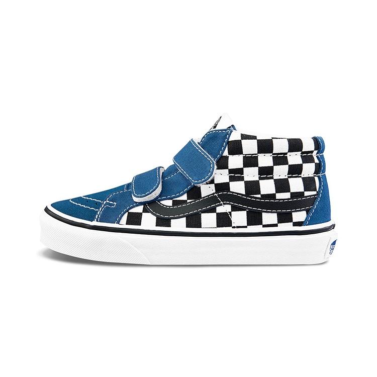 (PS) Vans Sk8-Mid Reissue Checkboard Black Blue White Kids VN0A346Y2JE EU 34
