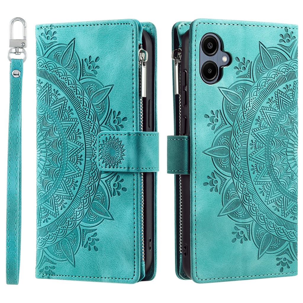 Style 006 For Samsung Galaxy A06 4G Wallet Case PU Leather Phone Cover Mandala Flower Pattern