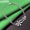 925 Sterling Silver Exquisite AAA Zircon Fireworks Bracelet Gift Jewelry