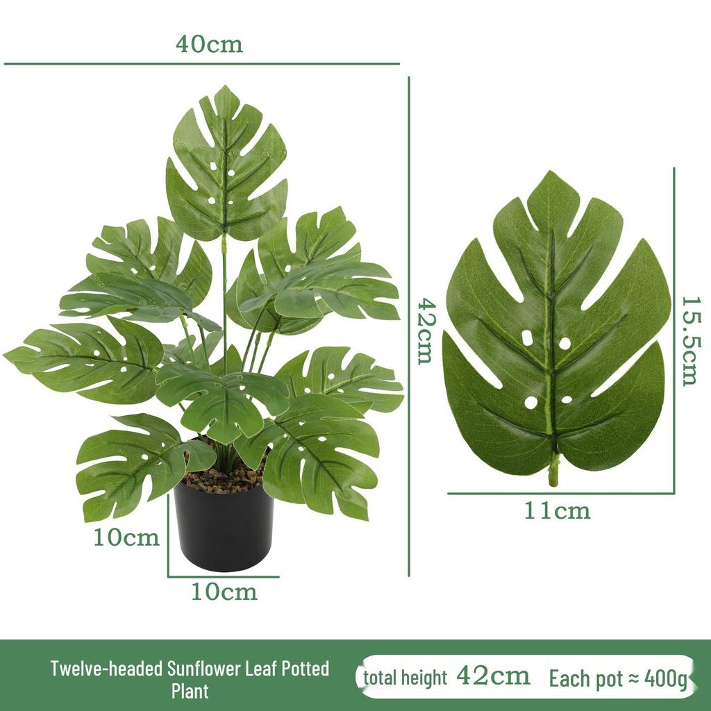 Artificial Potted Green Plant for Indoor and Outdoor Decoration - Home, Hotel, Courtyard, or Desktop Bonsai Ornament.