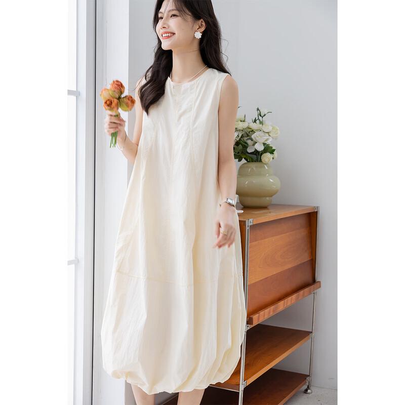 MOKANA Urban Casual Sleeveless A-line Midi Dress MKNJD3391